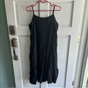 Urban Renewal Black Ruffled Tiered Midi Dress